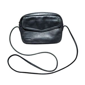 Fossil Black Leather Crossbody Bag